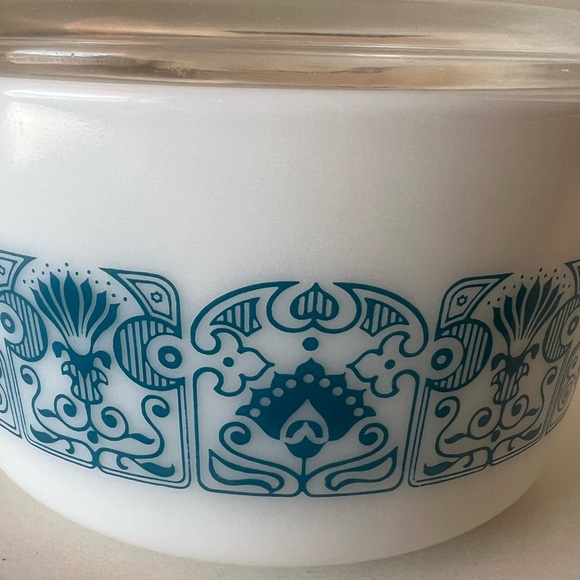 Pyrex HORIZON BLUE Casserole Dish #473 w/Lid 470C - Picture 3 of 9